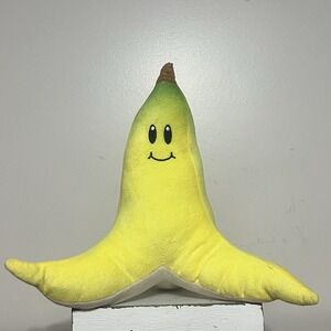 Official Super Mario Bros Banana Peel Mario Kart Soft Toy Nintendo Plush‎